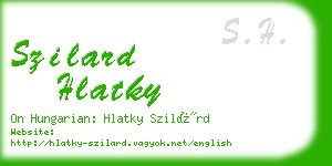 szilard hlatky business card